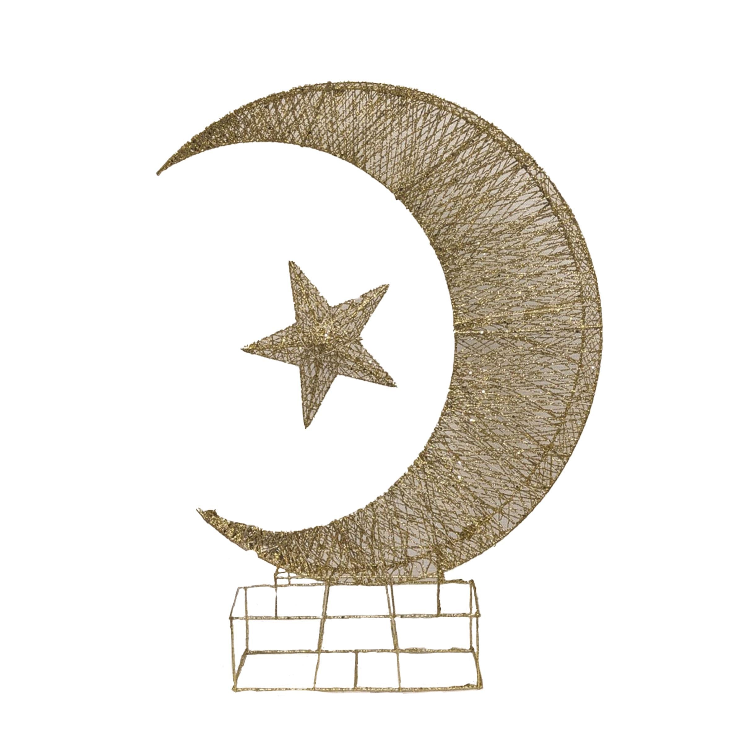 Ramadan Decoration Stand With LED Gold 70cm 2m USB Cable RM25-370