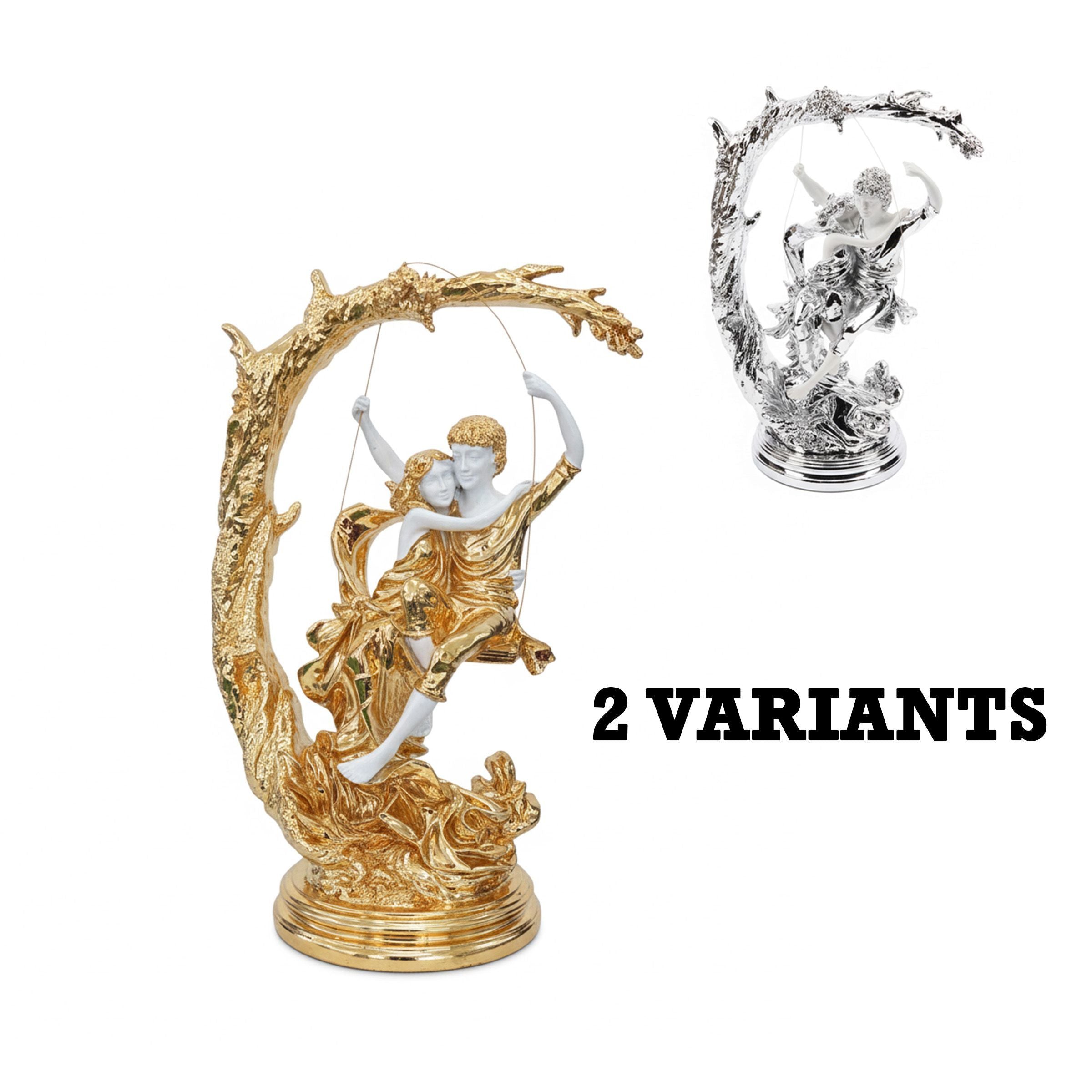 Decorative Statue (Figure Design) 50cm(19.69inch) White Gold/Silver Mix Color A075