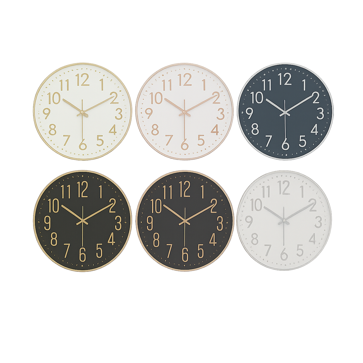 Wall Clock  30x30cm (11.81x11.81inch) Mix 6 Colors FJ/FY/MGJ6154T19