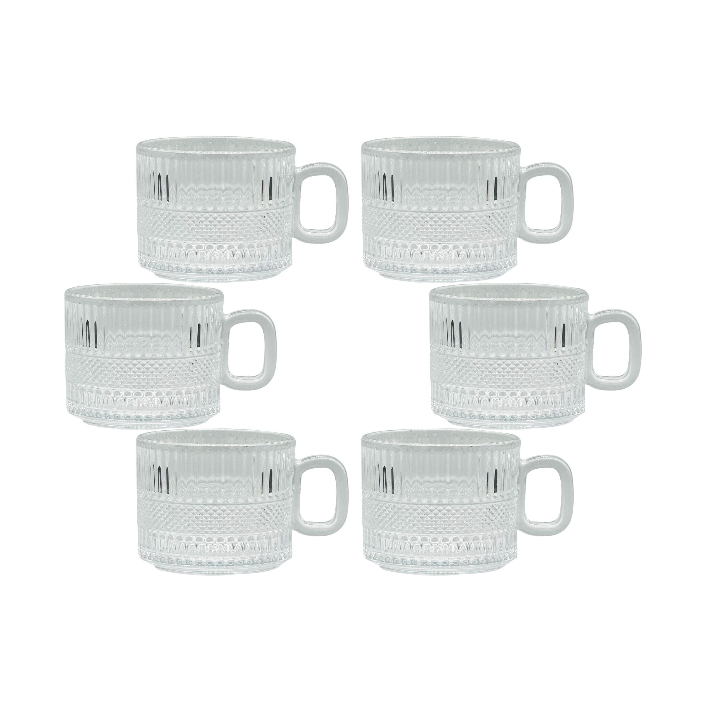Glass Tea Cup 6 Set  LSG-85B