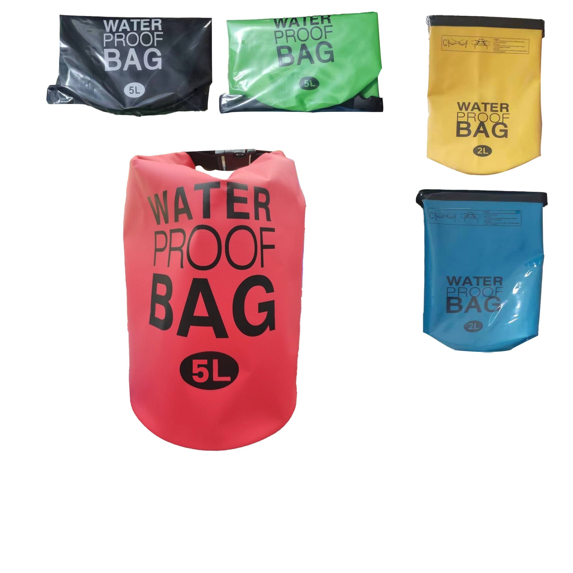 Waterproof Bag 5L mix 5Colors Black Red Yellow Green Blue WPB-5L