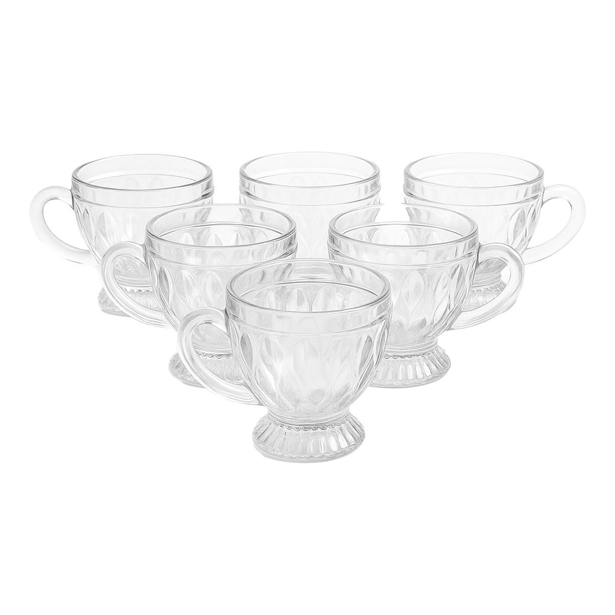 Glass Tea Cup 6Pcs Set P-144
