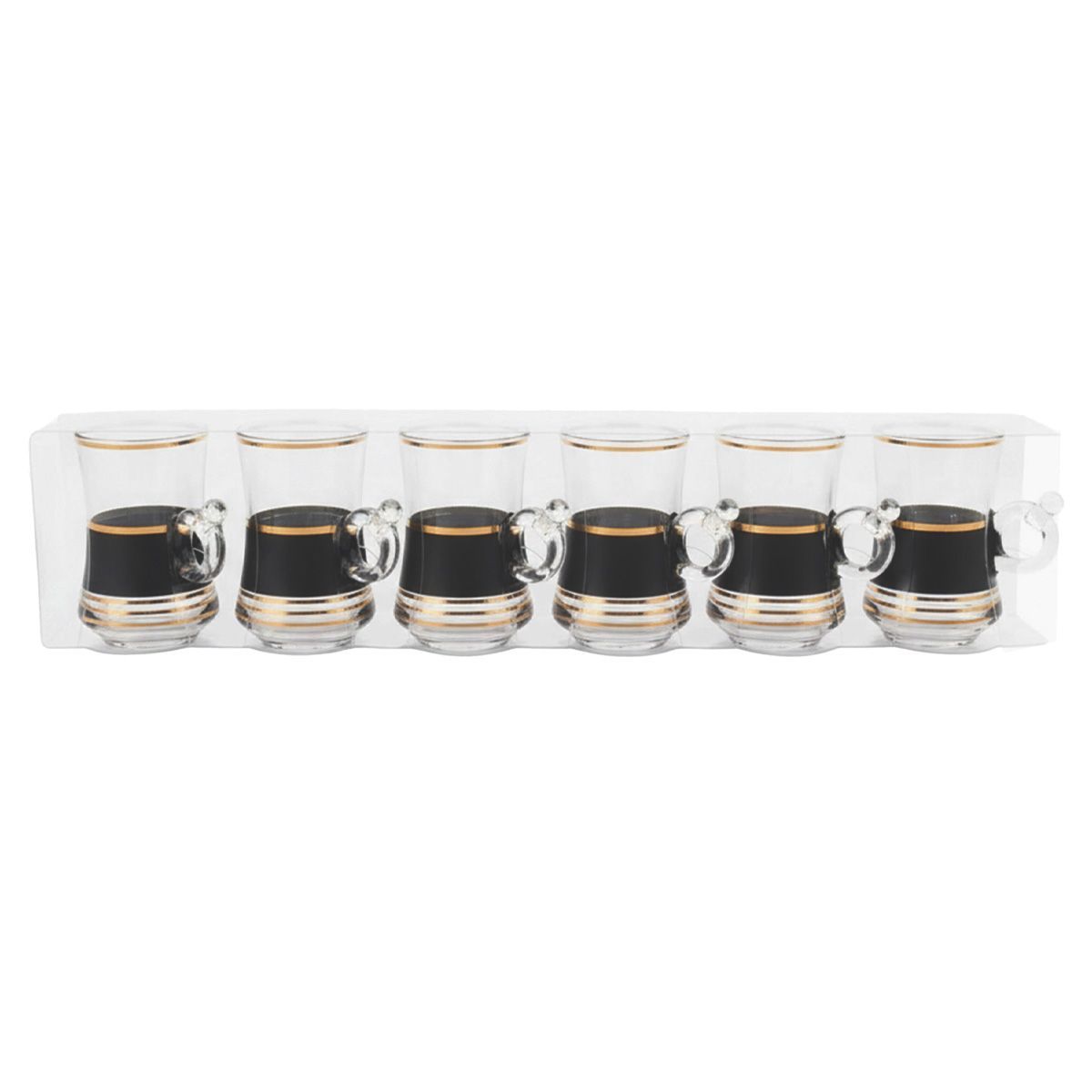 Glass Tea Cup Set 6Pcs 025-6FGD-40
