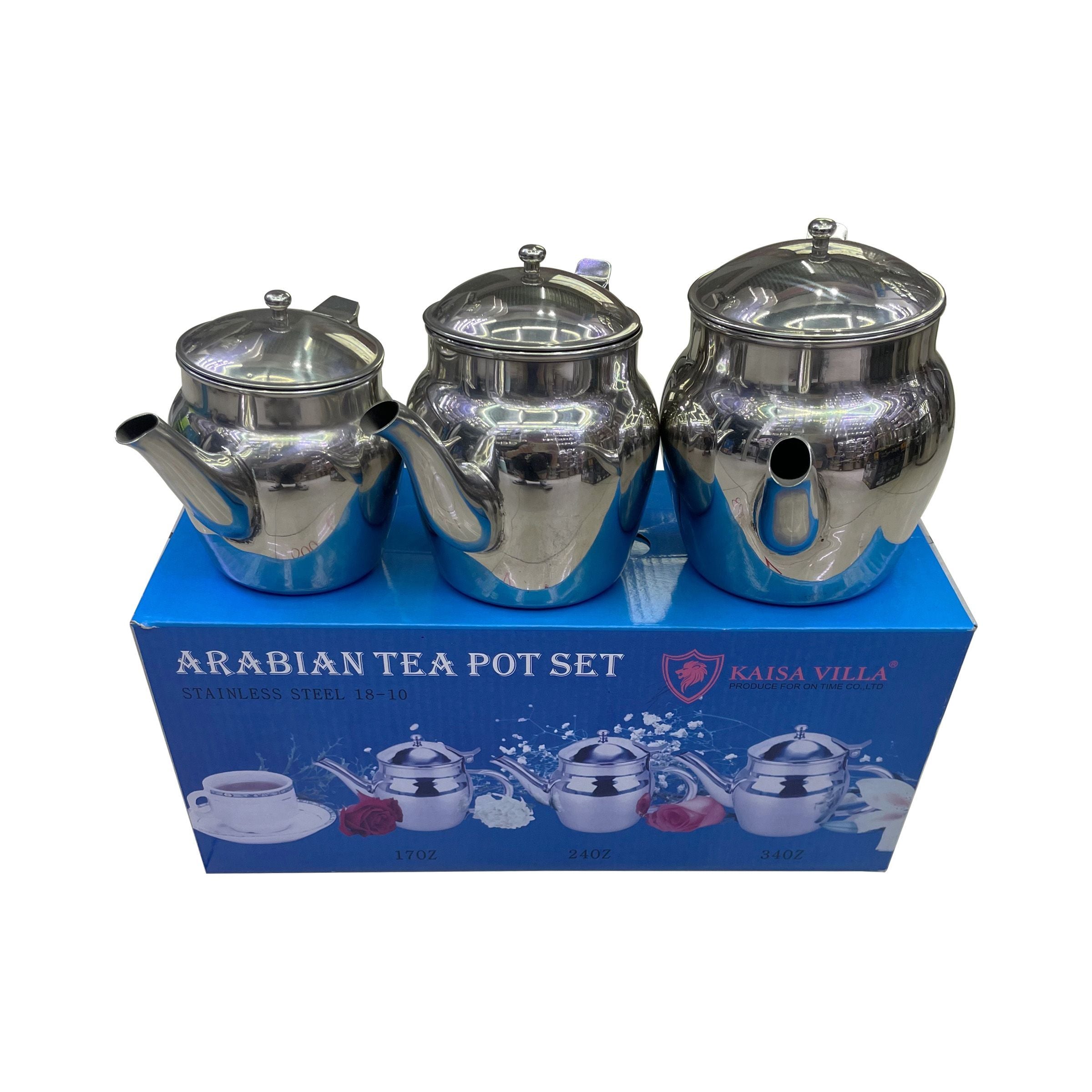 Tea Pot 3 Set 17/24/34OZ KV-490SP