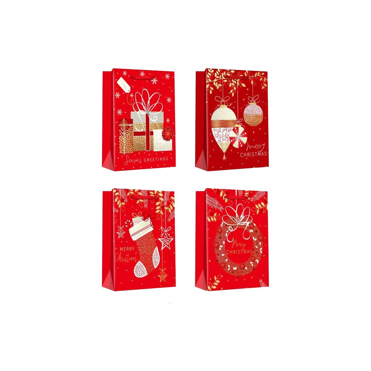 Gift Bag 23x18x10cm / 9"x7"x4" 12Pcs/Pack mix 4 designs GB-686