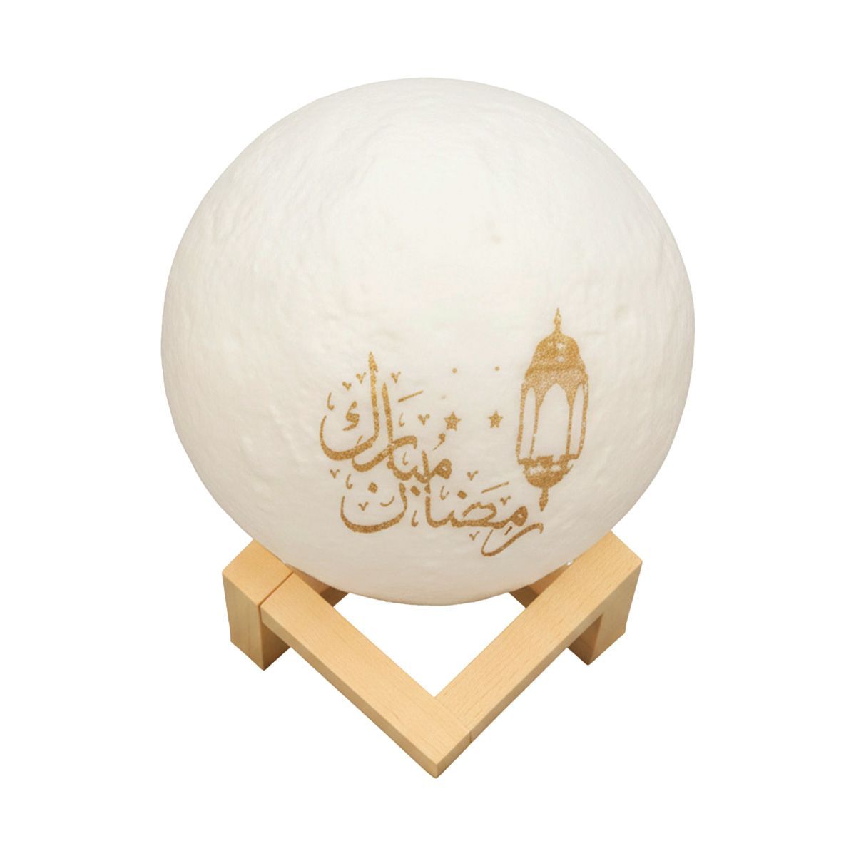 Ramadan Lantern ball with stand-20cm White RM26-035