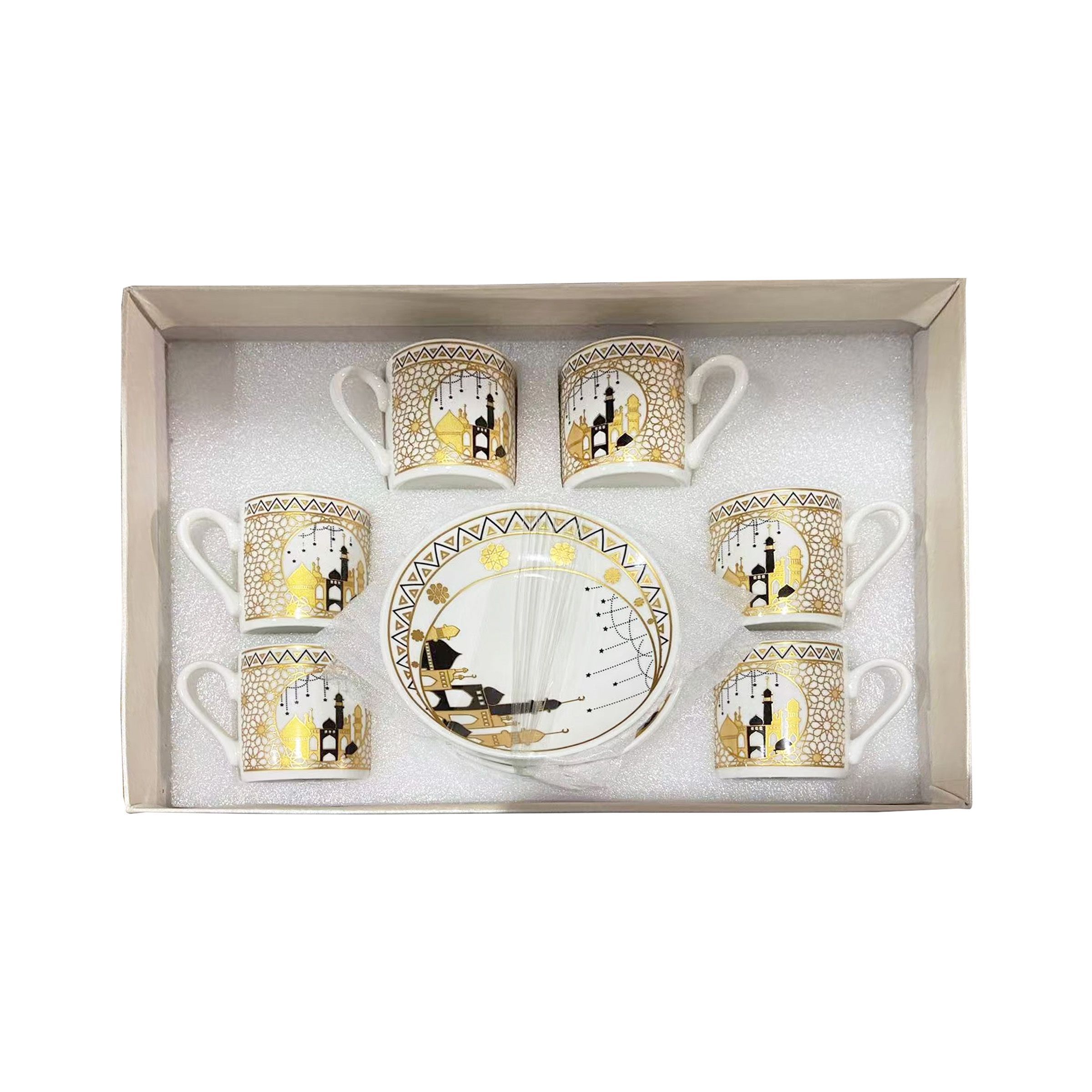 Ramadan Coffee Cup 6 Set Cups/Saucers 80ml CP-12