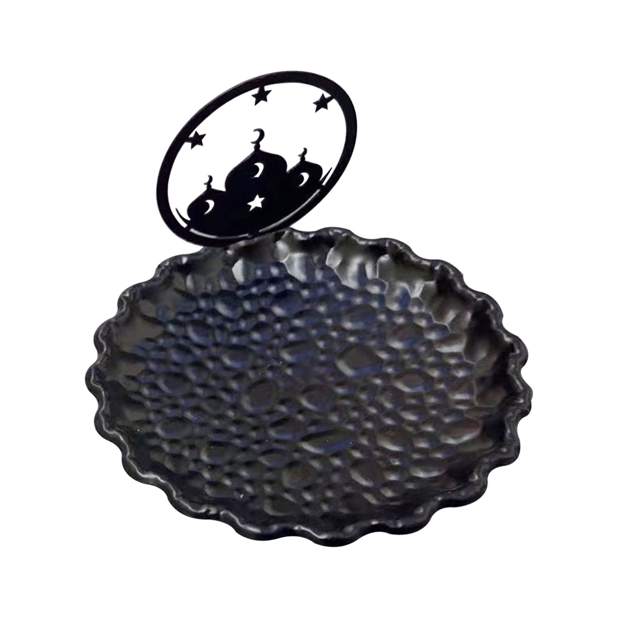 Ramadan Candy Tray (Lace edge) Black 15cm (5.91inch) RM25-228