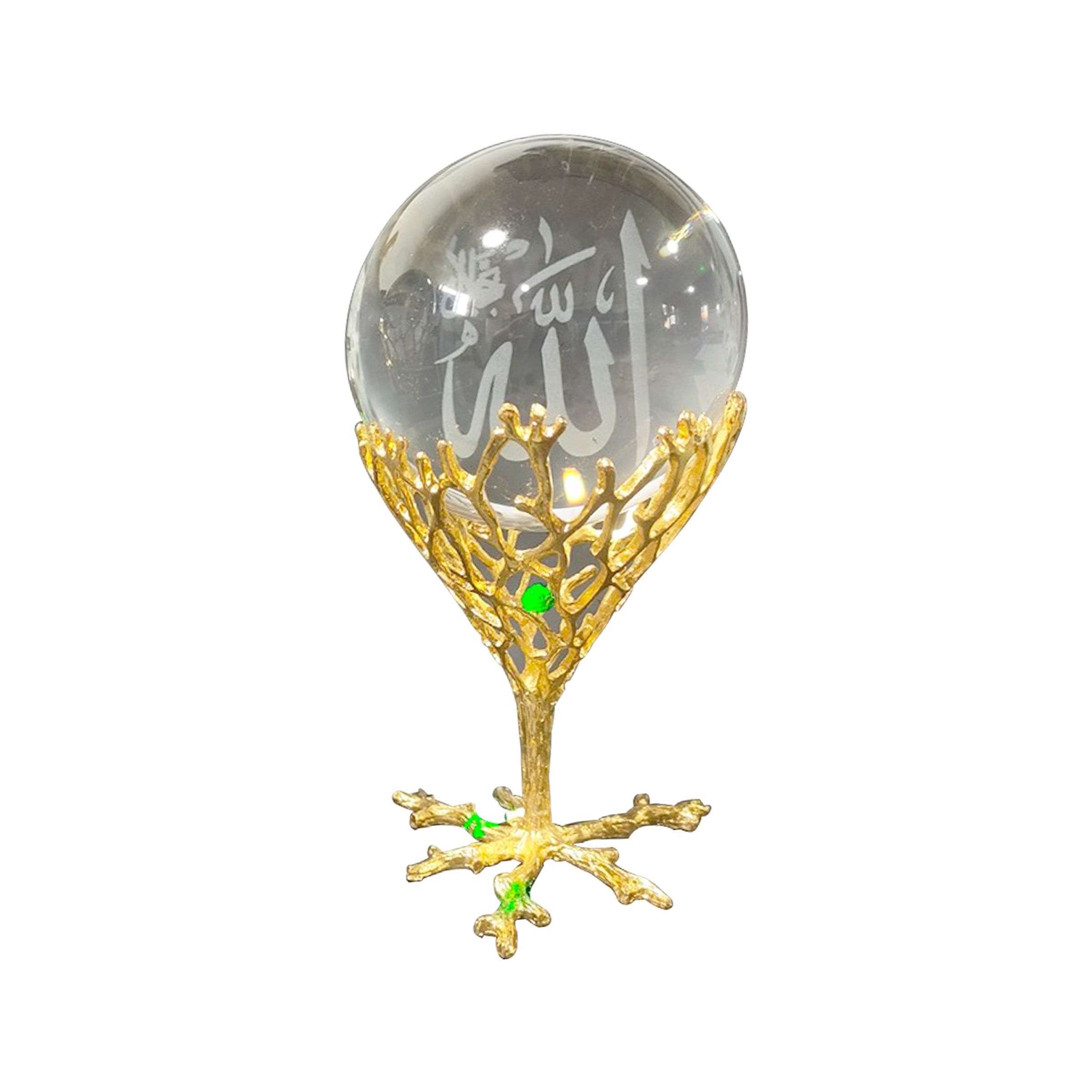 Crystal Ball Decor with Gold Base Mohammed CYB-B8M