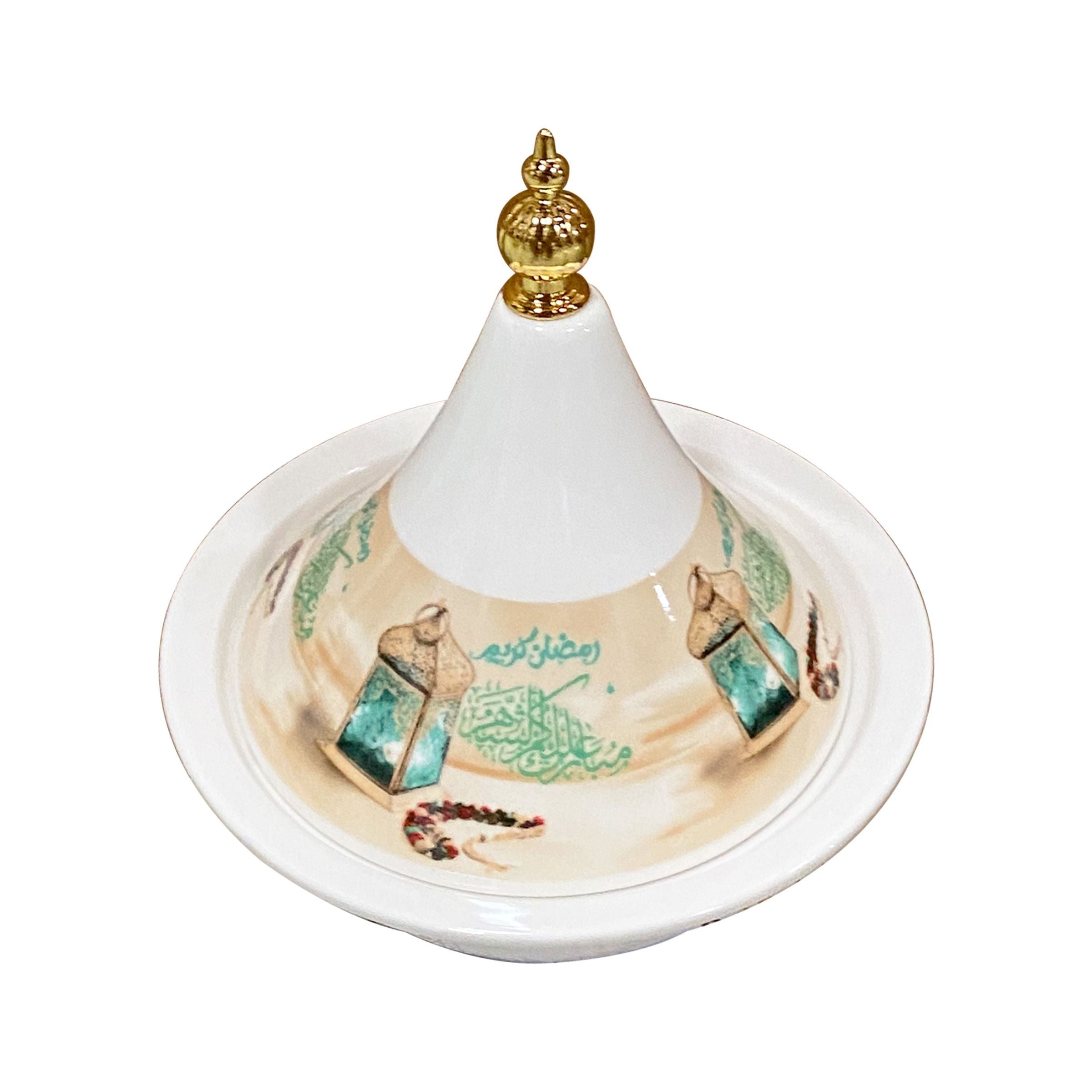 Ramadan Ceramic Candy Bowl with Lid RM25-CCB-L2
