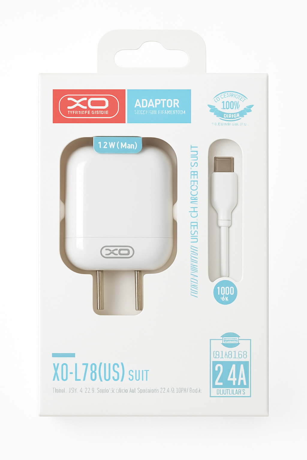 XO-L78(US) Doul Charger with Cable Type C