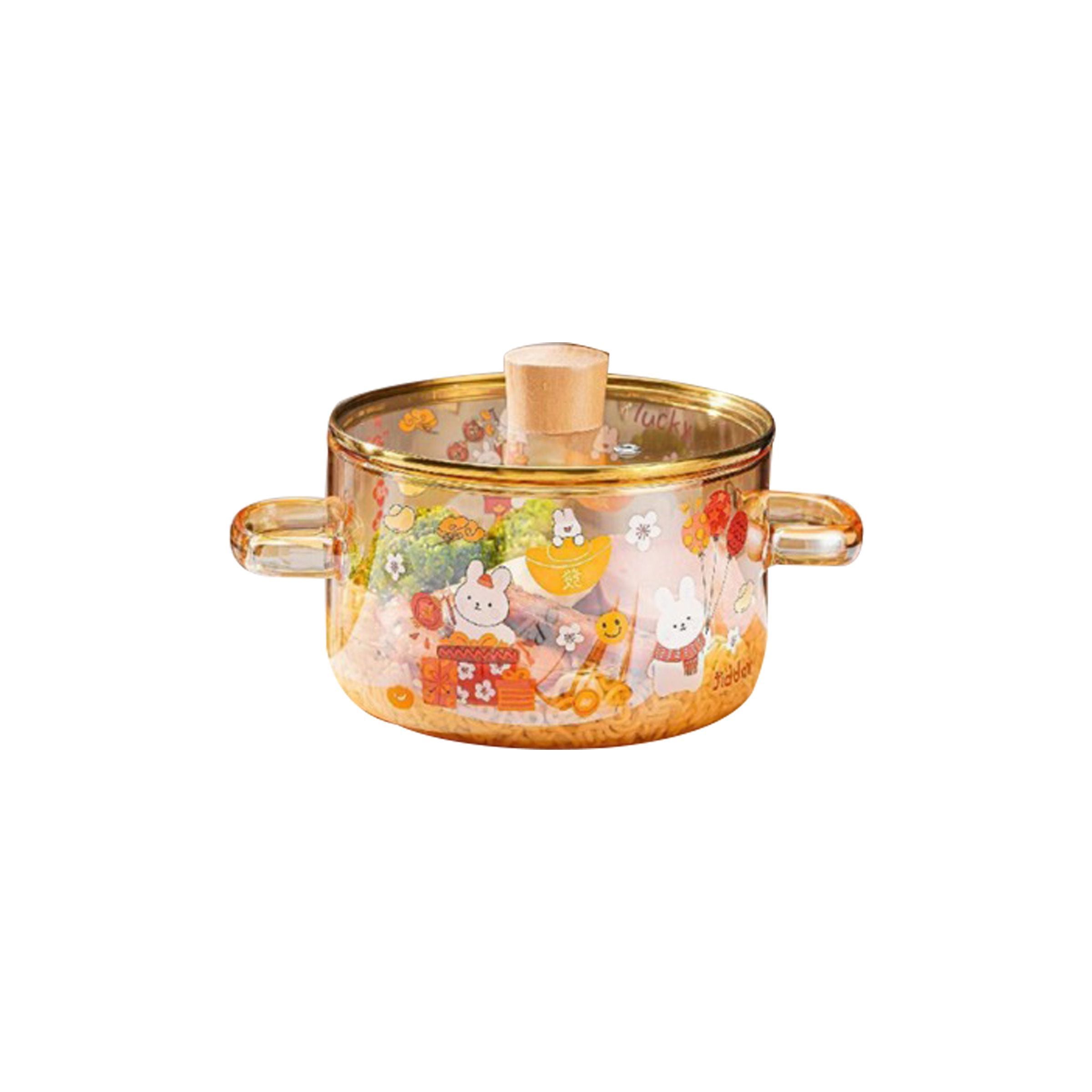 Glass Pot 1800ml Amber color Q8701-1