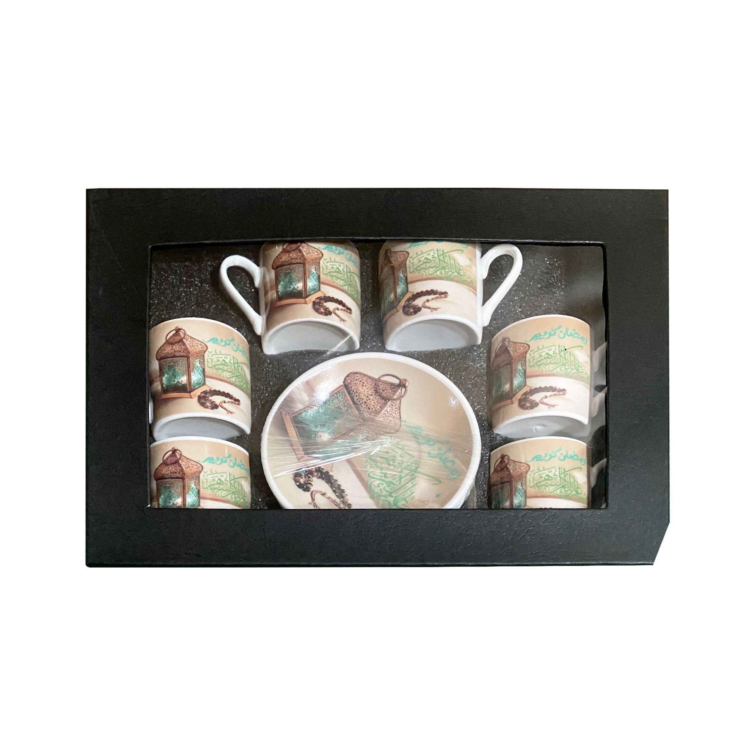 Ramadan Ceramic Coffee Cup set- 6Cups/Saucers RM25-CCP-906