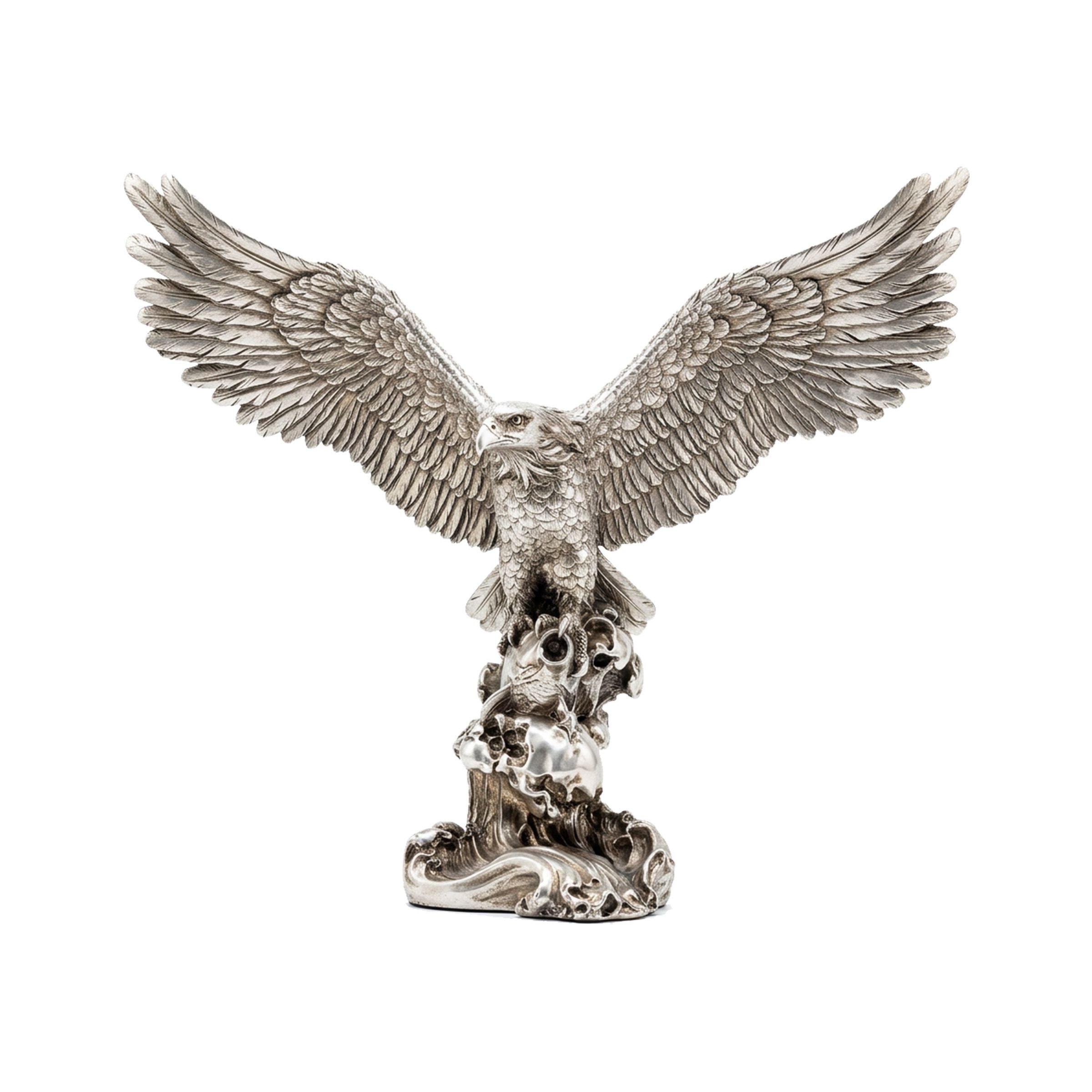 Statue set(Eagle Design) Silver 49x15x29cm 4193