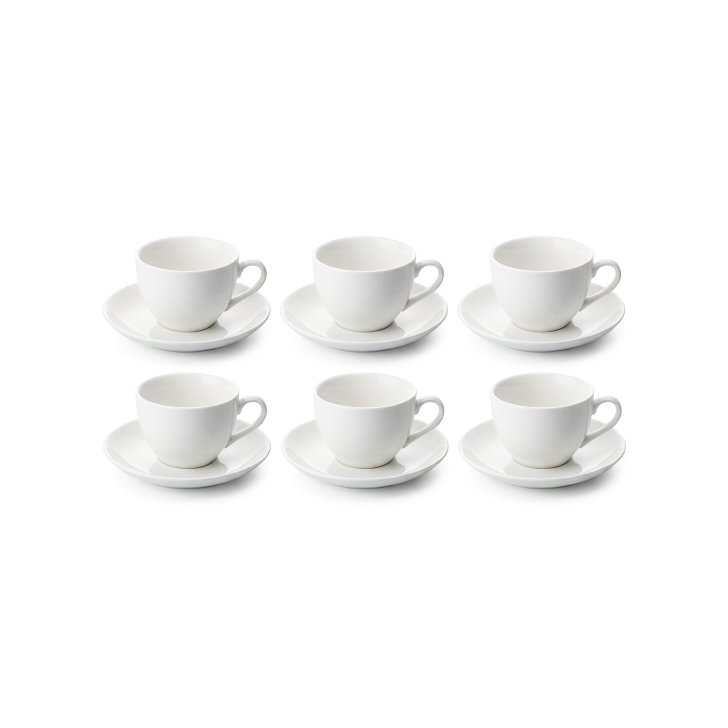 Tea Cup Set-6Cups/Saucers -White C-Cp122