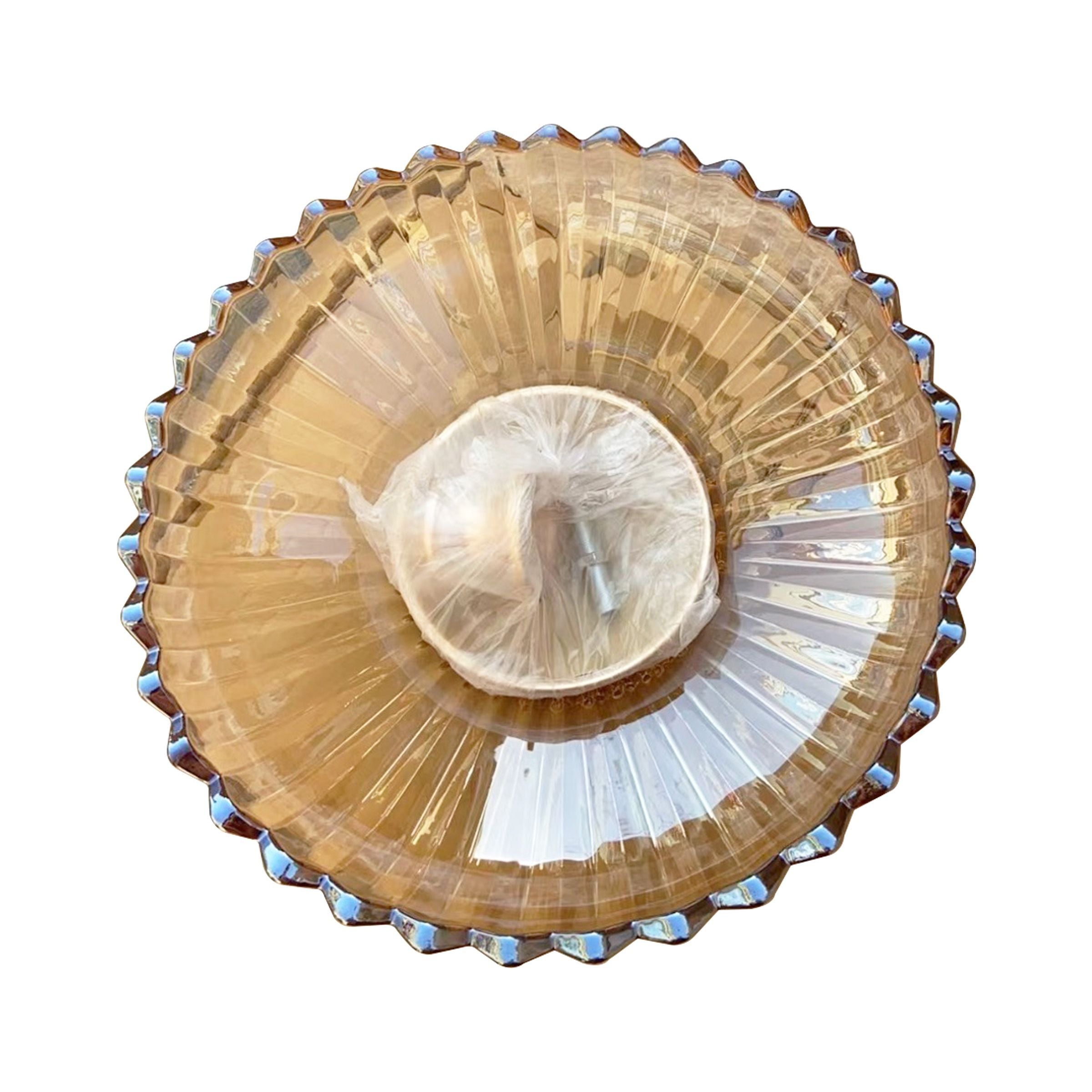 Glass Serving Bowl Amber 31.5x19cm(12.4x7.48inch) W205