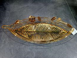 METAL TRAY LEAF DESIGN C719A