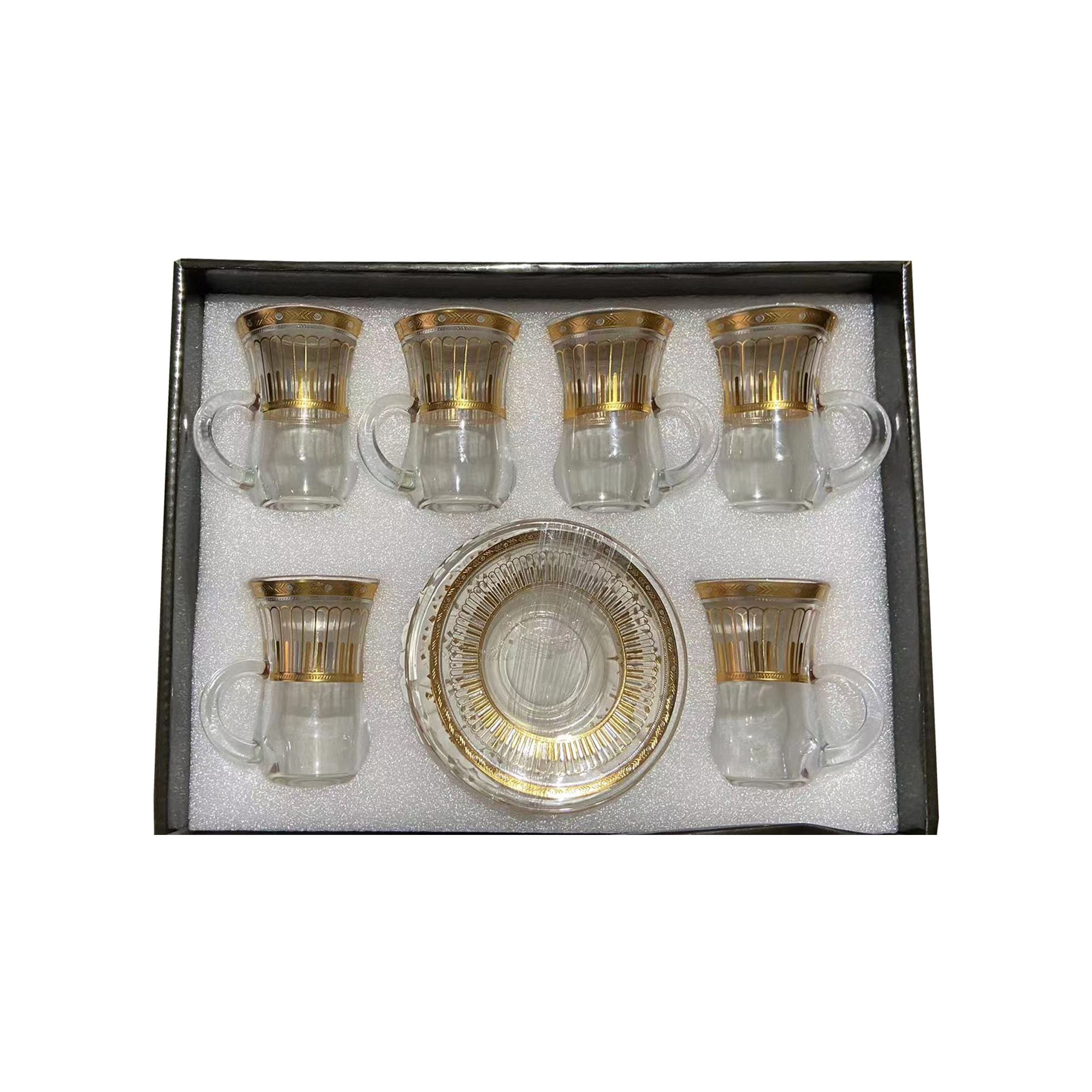 Glass Tea Cups 8173-6+6MTH
