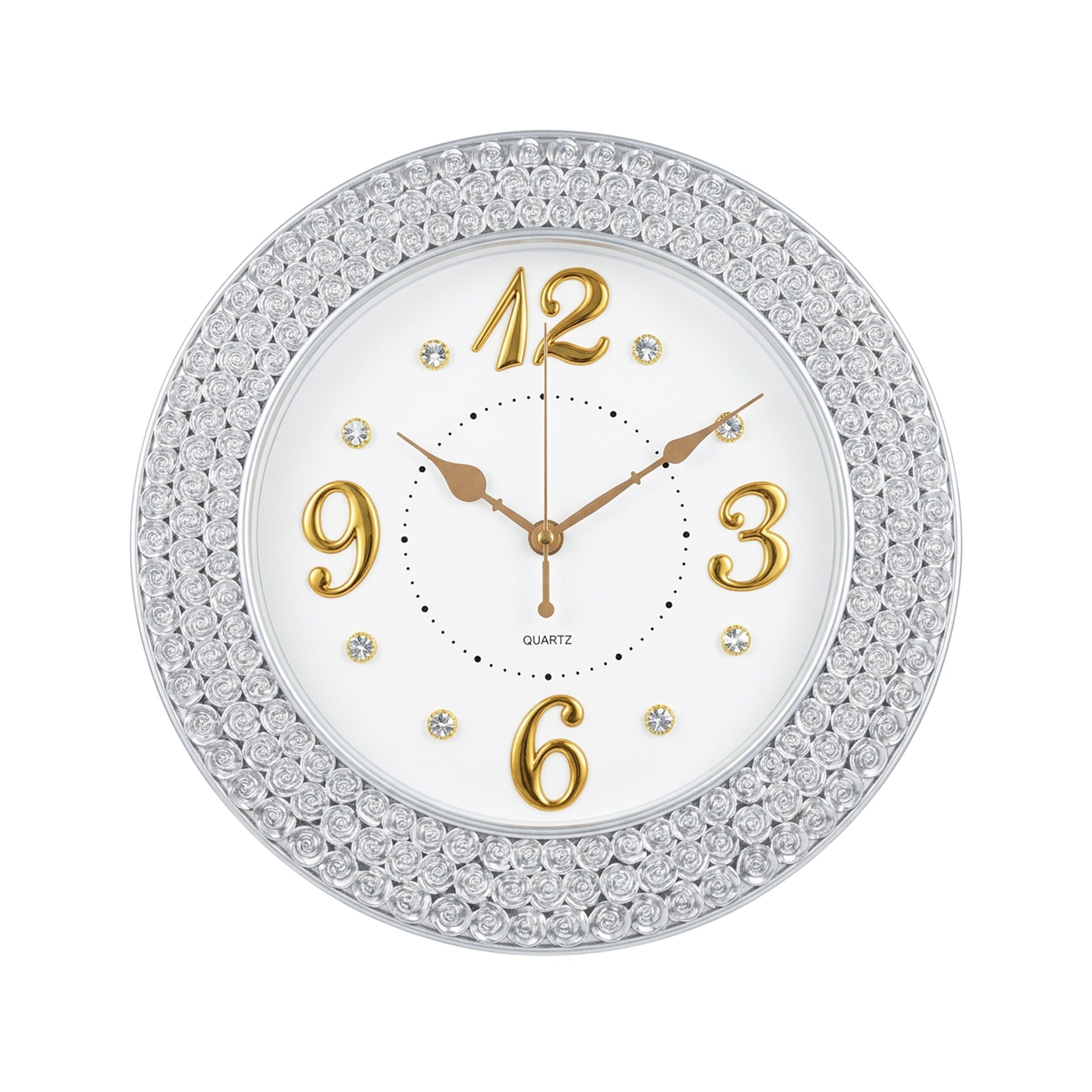 Wall Clock-Silver 40x40cm(15.75x15.75inch) A4104S