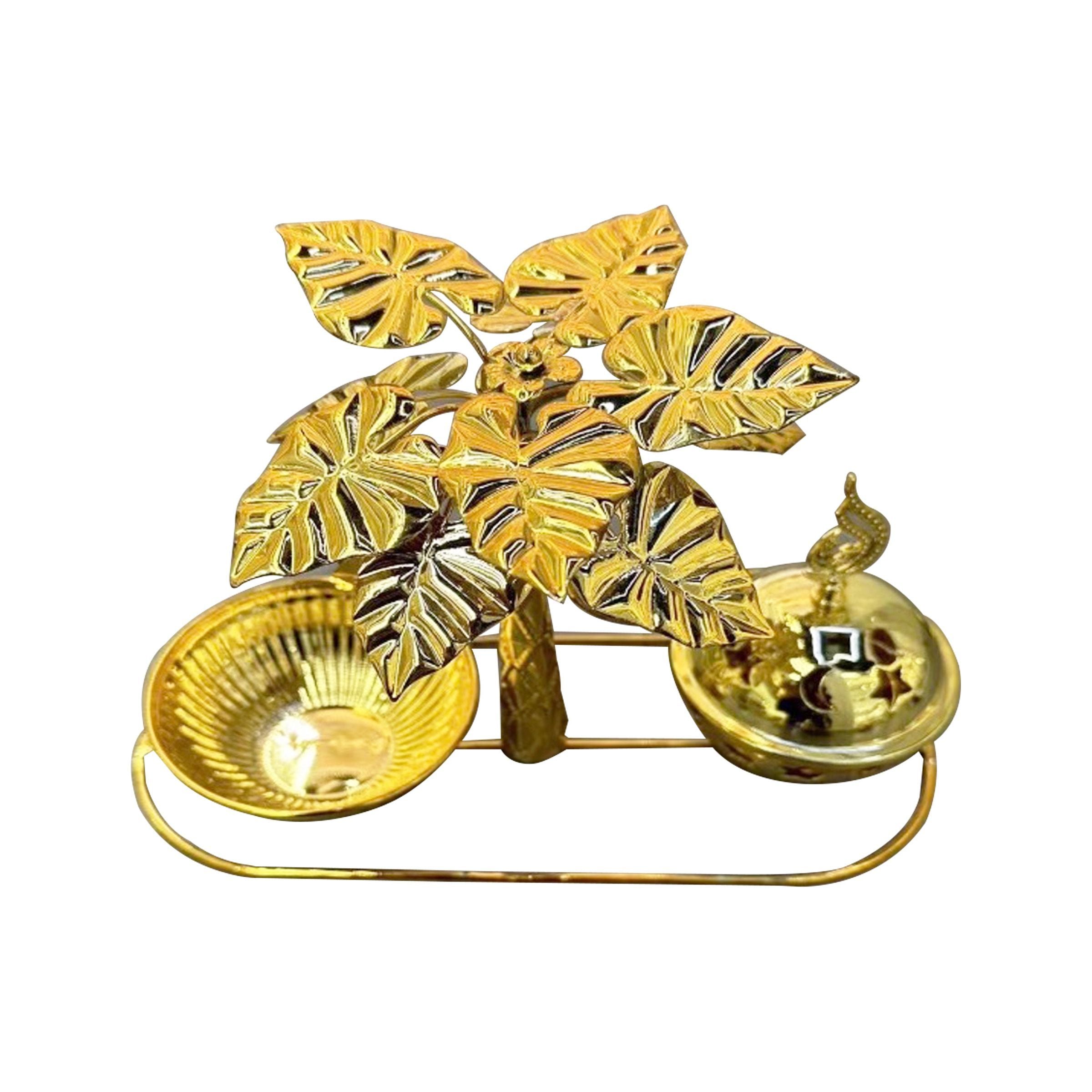 Metal Tray with Candy Bowl and Incense Burner 26x10x16cm(10.24x3.94x6.3inch) CT-1B